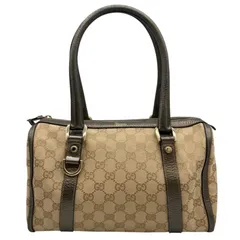◆ GUCCI グッチ ミニ ボストンバッグ アビー 130942 1781 GG キャンバス ハンドバッグ ベージュ ブラウン バッグ 鞄 レディース ファッション ブランド 中古 ha KBS