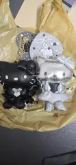 サンリオ ハローキティ ブラックエンジェル キティ 合皮マスコット チャーム バッグチャーム ブラック シルバー