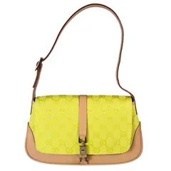 GUCCI グッチ ｼﾞｬｯｷｰ 001-3824 ショルダーバッグ GGキャンバス レモンイエロー レディース【中古】【送料無料】