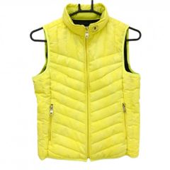 マークアンドロナ ダウンベスト イエロー 迷彩調地模様 カモフラ