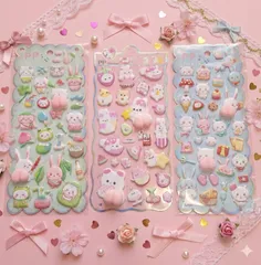 おしりシール　3枚セット お尻シール　立体シール　ぷくぷくシール  3枚　セット　シール交換　3Dシール シール交換　プレゼントにも　A3