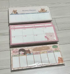 ウィークリーパッドメモパッド メモ用紙 4個 まとめ売り (ララハウス 姫宮 桃李店舗 ヨンイの森