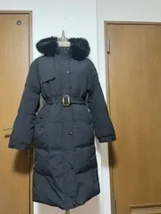 ダウンロングコート　黒