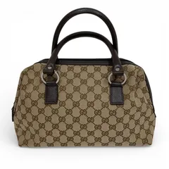 GUCCI グッチ ハンドバッグ ミニボストン GGキャンバス ベージュ ブラウン 113009