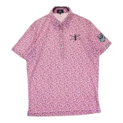 サイズ：XL MIZUNO GOLF ミズノゴルフ THE OPEN 半袖ポロシャツ ボタンダウン 花柄 ピンク系 [240101614890] ゴルフウェア メンズ ストスト