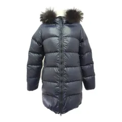 DUVETICA デュベティカ ダウンコート/ロングダウンコート/Kappa/ナイロンフード/ファー付き/42/ネイビー【秋冬】【♀】【A】【レディース】★■603410【中古】