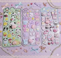 おしりシール　3枚セット お尻シール　立体シール　ぷくぷくシール  3枚　セット　シール交換　3Dシール シール交換　プレゼントにも　A7