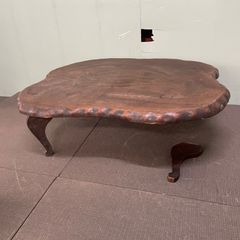 天然木 1枚板 座卓 ローテーブル円盤67×62cm 高さ28cm アンティーク