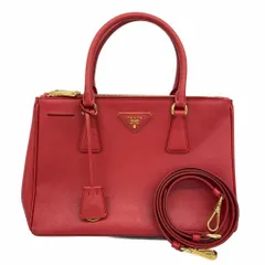 プラダ(Prada) プラダ ハンドバッグ サフィアーノ レザー レッド  2wayバッグレディース
