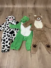 【未使用品】西松屋モコモコ3着セット　ベビー　キッズ　牛　トカゲ　くま
