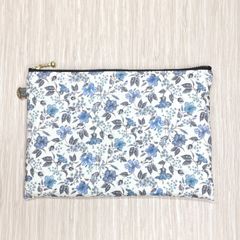 リバティ ミシェル ミッシェル ラミネート ポーチ リボンファスナー