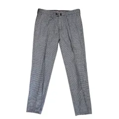◆ MEN’S  BIGI メンズビギ スラックス パンツ サイズ02(M) ブラック×ホワイト 千鳥格子 ウール混 中古品◆ V103274NM