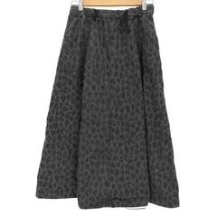 ニコアンド niko and... レオパード アジャスター フレアデニムスカート レディース JPN：L 
