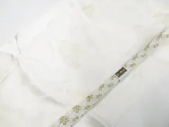 【一輝堂】和装小物 帯締め帯揚げセット 礼装用 平組 金糸 縫取 美品 帯締 帯揚 26w01-461