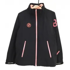 パーリーゲイツ ボアライナー付ジャケット 黒×ライトピンク インナーベスト ナイロン レディース 0(S) ゴルフウェア PEARLY GATES