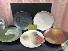 【⠀おちょ様専用】古窯の里 朔光窯 美濃焼 パスタ セット 皿 フォーク付