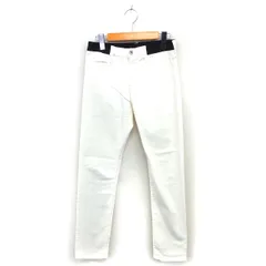 ルーニィ LOUNIE カラーデニム ジーンズ ストレート ゆったり ストレッチ コットン 綿 ジップフライ 38 オフホワイト /NT12