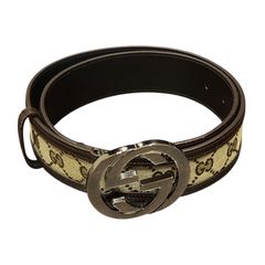 Gucci Interlocking Belt 85cm 114876 GG Supreme GG Supreme Canvas Men's Belt