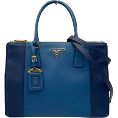 プラダ PRADA ガレリア トートバッグ B2274C ブルー サフィアーノレザー レディース ショルダーバッグ