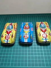 ブリキ　おもちゃ　レーシングカー　昭和レトロ　ミニカー　3台セット