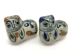 メキシコ製 トナラ焼 ねこ ネコ 猫 cat キャット 2点セット 陶器製 インテリア オブジェ 置物 飾り物 雑貨 小物 海外お土産