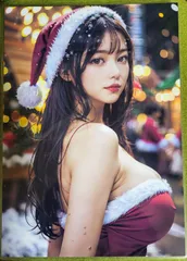 AI　イラストアートポスター　写真　A4サイズ　ラミネート加工　美女　美人　グラビア　セクシー　コスプレ　014