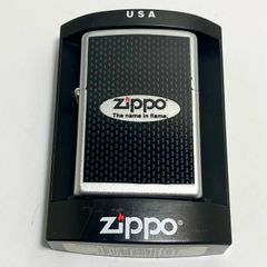 ZIPPO ブラックカーボン ラグジュアリー ジッポー ニッケルシルバー 