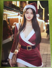 AI　イラストアートポスター　写真　A4サイズ　ラミネート加工　美女　美人　グラビア　セクシー　コスプレ　015