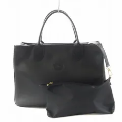 ロンシャン LONGCHAMP トートバッグ ハンドバッグ ポーチ付き レザー 黒 ブラック /AN4