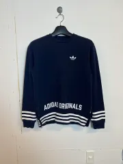 T128 アディダス オリジナル ネイビー 3本線 スウェット SIZE 85