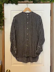 Polo by Ralph Lauren　スタンドカラーシャツ　100%シルク　総柄　M