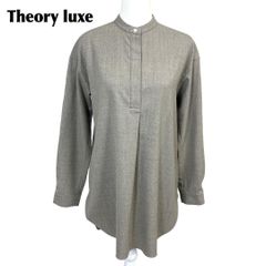 金子綾×Theory luxe ロングシャツブラウス ワンピース ライトグレー