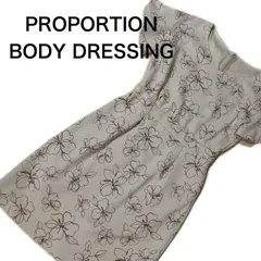 【美品！】プロポーションボディドレッシング　フレンチスリーブワンピース サイズ２ 花柄 M