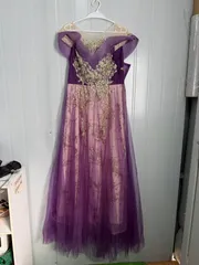 ロイヤルブルー イブニングドレス（パーティー／年会／演出／ウェディング）XL ko1