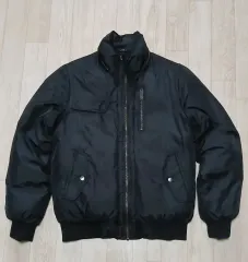 ザラ Zara ヴィンテージ ダウン ショートダウン L ブラック