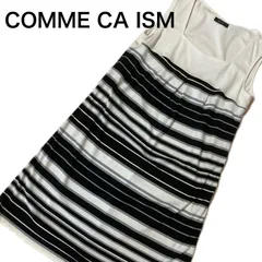COMME CA ISM モノトーン ノースリーブワンピース　インナーつき コムサ イズム ブラック