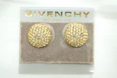 ジバンシィ ヴィンテージ イヤリング 丸型 ラインストーン装飾 アクセサリー 金 ゴールド GIVENCHY 5193j