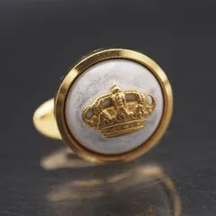 M840 北欧スウェーデン SPORRONG スポロング カフスボタン 片方のみ クラウン 王冠 ゴールド デザイン シルバー カフリンクス