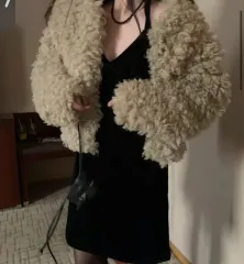 フリース ショート ジャケット アイボリー