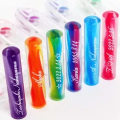 印鑑 銀行印 認印 あたり 名入れ 12mm 印鑑セット ケース付き はんこ かわいい びいどろ クリア あけよい 印鑑ケース 朱肉付き 旧字 カタカナ ローマ字 英語 外国人 オーダー 作成