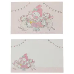 【メール便】トコロコムギxサンリオキャラクターズ グリーティングカード ミニメッセージカード マイメロディとあめちゃんにゃんこ サンリオ アクティブコーポレーション プレゼントタグ ひとことカード キャラクター グッズ 