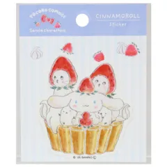 【メール便】トコロコムギxサンリオキャラクターズ ダイカットシール ステッカー シナモロールといちごタルトにゃんこ サンリオ アクティブコーポレーション デコシール キャラクター グッズ 
