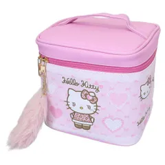 ハローキティ コスメポーチ ミラー付きバニティポーチ ギャル3 WH サンリオ 畑山商事 小物入れ 化粧ポーチ 大容量 キャラクター グッズ 