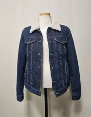 リーバイス シェルパ トラッカー デニム ダウン ジャケット XS