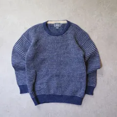 【Wool rich】バーズアイニット／ネイビー／紺タグ90sのサムネイル
