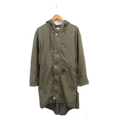 アーバンリサーチ ドアーズ URBAN RESEARCH DOORS ミリタリー コート フード ミドル丈 コットン シンプル 38 カーキ /KT2