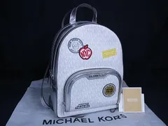 ■新品■未使用■ MICHAEL KORS マイケルコース ジェイシー エンベリッシュ MK柄 PVC×レザー リュックサック バックパック FR4931