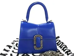 ■新品■未使用■ MARC JACOBS マークジェイコブス ザ セント レザー チェーン 2WAY クロスボディ ショルダー ブルー系 FR4918