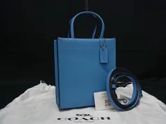 ■新品■未使用■ COACH コーチ ミニ カシン レザー 2WAY ハンドバッグ ショルダー トート レディース ブルー系 FU3377