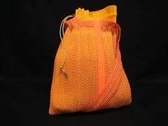■極美品■ PLEATS PLEASE ISSEY MIYAKE プリーツプリーズ ポリエステル トートバッグ ハンドバッグ オレンジ色×イエロー系 FU5563のサムネイル